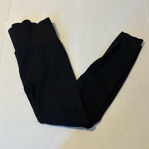 Fabletics SculptKnit leggings black with perforations